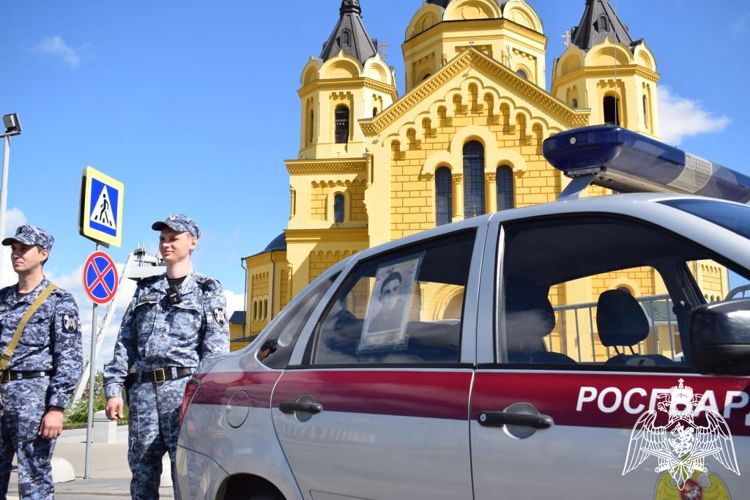 В Нижнем Новгороде росгвардейцы поддержали всероссийскую патриотическую акцию «Бессмертный автополк»