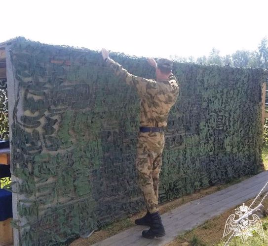 Саровские росгвардейцы установили палаточный городок для паломников прибывающих к предстоящим торжествам в с. Дивеево