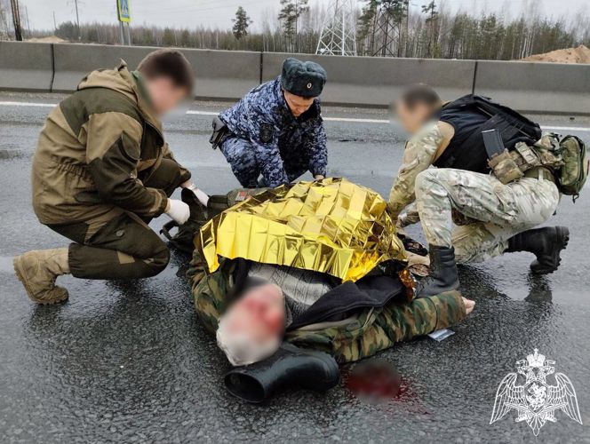 В Нижегородской области росгвардейцы спасли жизнь попавшего в дорожно-транспортное происшествие мужчины