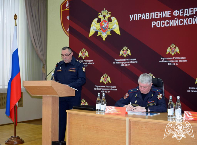 В Нижнем Новгороде заместитель командующего Приволжским округом Росгвардии принял участие в итоговом совещании территориального органа ведомства