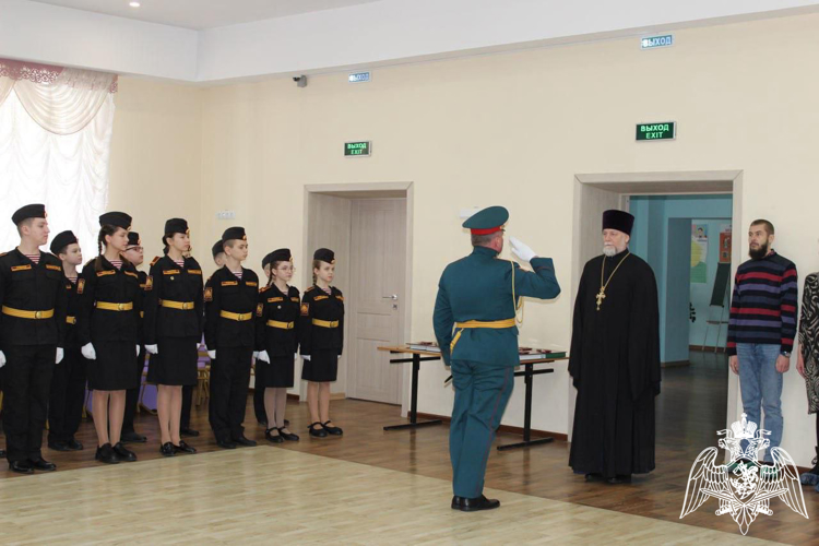 Профильный кадетский клуб Росгвардии «Сормовской православной гимназии» вступил в военно-патриотическое движение «Гвардейская смена»